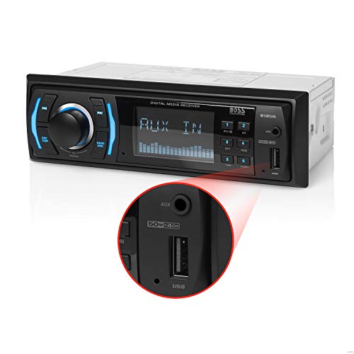 BOSS Audio Systems 612UA Multimedia Car Stereo - Single Din, No CD DVD Player, MP3, USB Port, AUX Input, AM/FM Radio Receiver