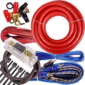 complete 3000w gravity 4 gauge amplifier installation wiring kit amp pk2 4 ga blue – for installer and diy hobbyist – perfect for car/truck/motorcycle/rv/atv