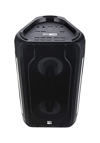 Altec Lansing Shockwave Wireless Party Speaker, Travel Bluetooth Speaker with Rechargeable Battery, Portable Sound System with Microphone (Renewed)