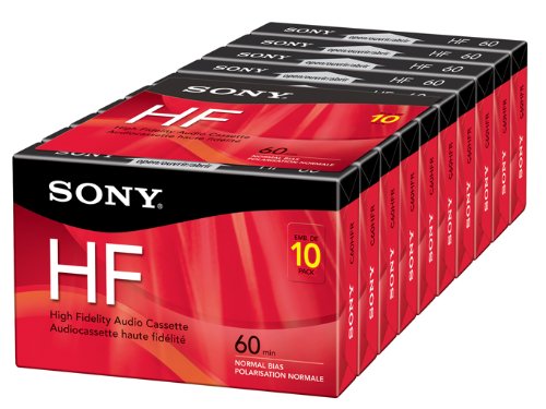 Sony 10C60HFL 60-Minute HF Cassette Recorders - 10 Brick