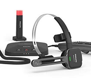 Philips SpeechOne Wireless Dictation Headset with Docking Station, Status Light and Remote Control