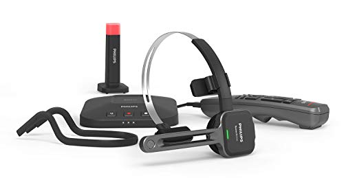 Philips SpeechOne Wireless Dictation Headset with Docking Station, Status Light and Remote Control