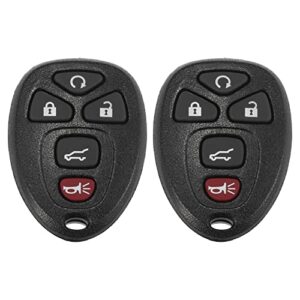 x autohaux 2pcs 315mhz ouc60270 15913421 keyless entry remote car key fob for chevrolet suburban for chevy tahoe for cadillac escalade 2007-2014 for chevrolet traverse for gmc yukon 5 buttons