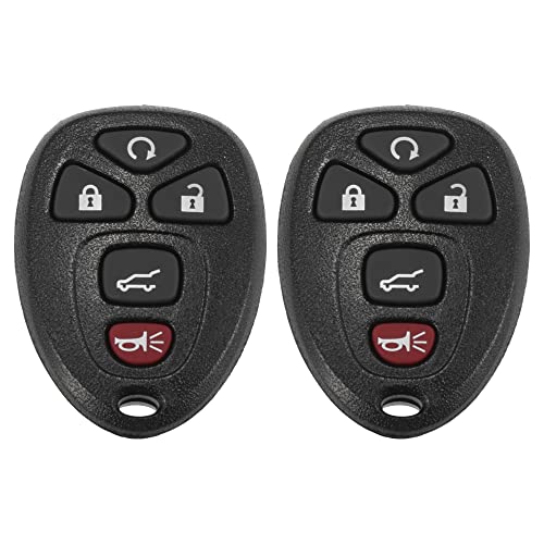 X AUTOHAUX 2pcs 315MHz OUC60270 15913421 Keyless Entry Remote Car Key Fob for Chevrolet Suburban for Chevy Tahoe for Cadillac Escalade 2007-2014 for Chevrolet Traverse for GMC Yukon 5 Buttons