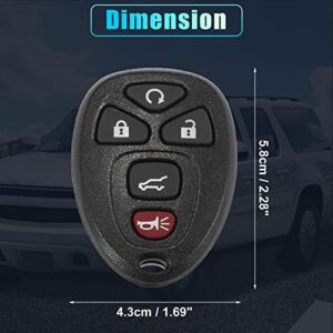 X AUTOHAUX 2pcs 315MHz OUC60270 15913421 Keyless Entry Remote Car Key Fob for Chevrolet Suburban for Chevy Tahoe for Cadillac Escalade 2007-2014 for Chevrolet Traverse for GMC Yukon 5 Buttons