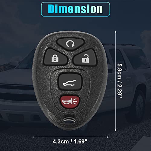 X AUTOHAUX 2pcs 315MHz OUC60270 15913421 Keyless Entry Remote Car Key Fob for Chevrolet Suburban for Chevy Tahoe for Cadillac Escalade 2007-2014 for Chevrolet Traverse for GMC Yukon 5 Buttons