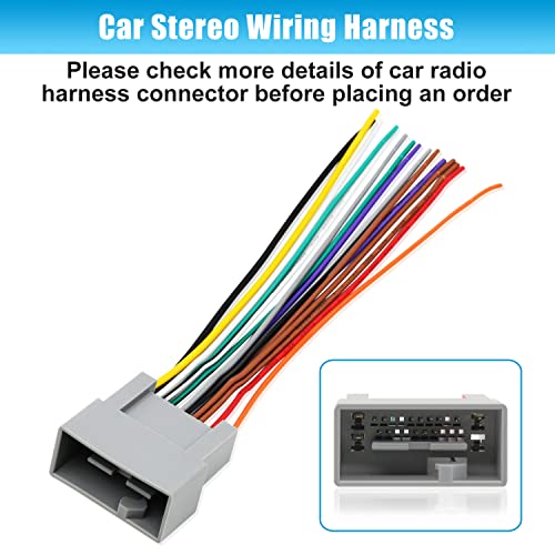 Fiegromech Radio Wiring Harness Adapter for Honda Accord Civic FIT CRV CRZ Odyssey Pilot Ridgeline Acura Car Stereo Radio Wire Cable