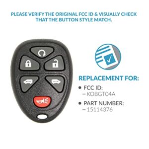Keyless2Go Replacement for Remote Keyless Entry Car Key Fob GM Vehicles KOBGT04A 15114376