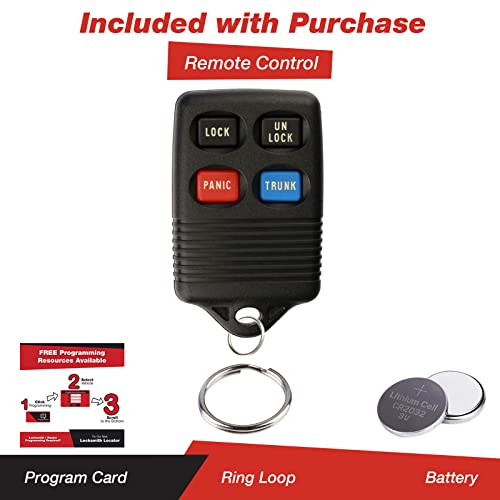 KeylessOption Keyless Entry Remote Control Car Key Fob Replacement for GQ43VT4T