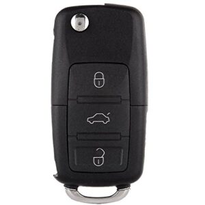 scitoo keyless entry remote flip key fob shell 1pc 4 buttons replacement for volkswagen golf jetta passat hlo1j0959753am