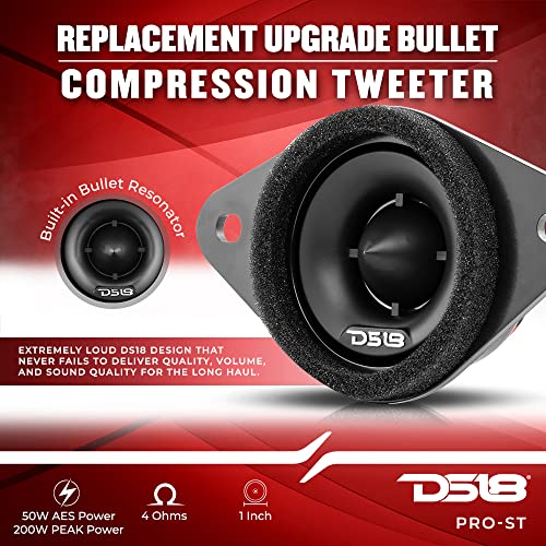 DS18 PRO-ST 1.9" Replacement Upgrade Bullet Compression Tweeters with Crossovers- Car OEM Tweeter Upgrade Kit for Many Subaru/Toyota Models - Replacement for H631SFJ101 and H631SFJ100 (Pair)