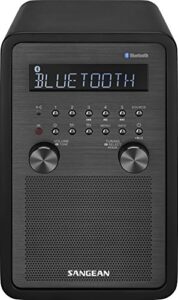 sangean wr-50 am/fm-rbds/bluetooth wood cabinet table top radio black