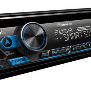 Pioneer Single-DIN in-Dash CD AM/FM Receiver MIXTRAX, Bluetooth, USB, Spotify, iPhone and Android Bundled with Alphasonik Earbuds