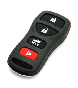 oem electronic 4-button key fob remote compatible with nissan (fcc id: kbrastu15, p/n: 28268-zb700, 28268-c991c)