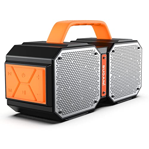 BUGANI Bluetooth Speaker, M83 Waterproof Portable Speaker, 24 Hours Play Time, Charge Your Phone, Super Power, Suitable for Family Party and Outdoor Travel, Outdoor Speaker