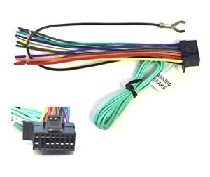 asc car stereo power speaker wire harness plug for sony / xplod / es 16 pin aftermarket dvd nav radio xav-68bt xav-65bt xav68bt xav65bt + more- not for all sony
