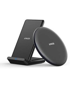 anker wireless chargers bundle, powerwave pad & stand, qi-certified compatible iphone 12, 12 mini, 12 pro max, 11, 11 pro, 11 pro max, xs max, xr, 10w for galaxy s20 s10 s9, note 10 (no ac adapter)