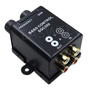 car audio amplifier subwoofer bass rca level remote volume control knob boss