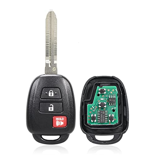 Replacement for Toyota 2012 2013 2014 2015 2016 Prius C Remote Entry Key Fob HYQ12BDM G Chip, New Uncut Blade; by AutoKeyMax (1)