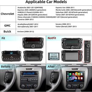 Android 12 Car Stereo for Chevrolet Chevy Silverado/GMC Sierra Yukon/Buick Enclave 2007-2012, 8 Inch GPS Navigation Touch Screen Radio with Bluetooth Backup Camera Wireless CarPlay&Android Auto,2+32GB