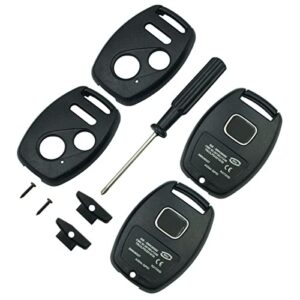 olivine auto 3 buttons key fob casing for honda civic cr-v fit accord crosstour odyssey cr-z keyless entry remote key shell (only key shell without blade)(3button-2pcs)