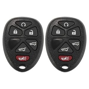 x autohaux 2pcs 315mhz ouc60270 15913427 replacement keyless entry remote car key fob for chevrolet suburban for chevy tahoe for gmc yukon for for cadillac escalade 2007-2013 6 buttons