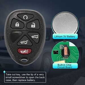 X AUTOHAUX 2pcs 315MHz OUC60270 15913427 Replacement Keyless Entry Remote Car Key Fob for Chevrolet Suburban for Chevy Tahoe for GMC Yukon for for Cadillac Escalade 2007-2013 6 Buttons