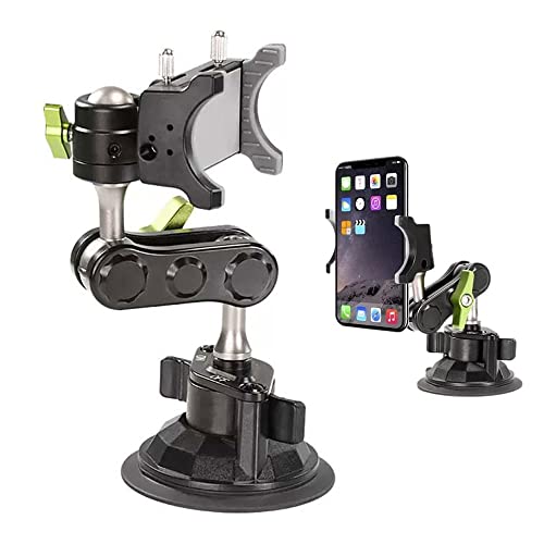 soputry Universal Ball Head Arm for Phone, 2023 New 360° Rotating Car Phone Holder Mount, Ballhead Magic Arm Suction Cup Phone Holder for Car Dashboard Windshield (Black)