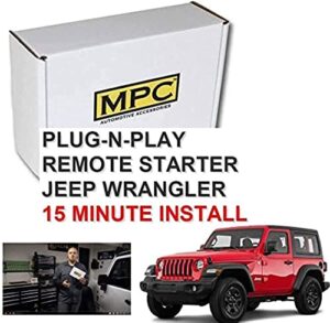 mpc remote start kit for jeep wrangler 2007-2018 || 100% plug n play || key-to-start || use your oem key fob || 15 minute install || usa tech support