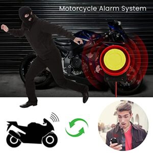 ATFWEL Waterproof Motorcycle Alarm System 12V Motorcycle Anti-Theft Alarm Security System Remote Control Horn Alarm Warner Adjustable 5 Sensitivity Levels