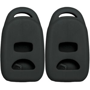 keyless2go replacement for 2 new silicone cover protective case for select remote key fobs pinha-t036 – black