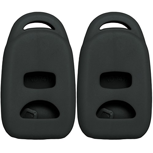 Keyless2Go Replacement for 2 New Silicone Cover Protective Case for Select Remote Key Fobs PINHA-T036 - Black