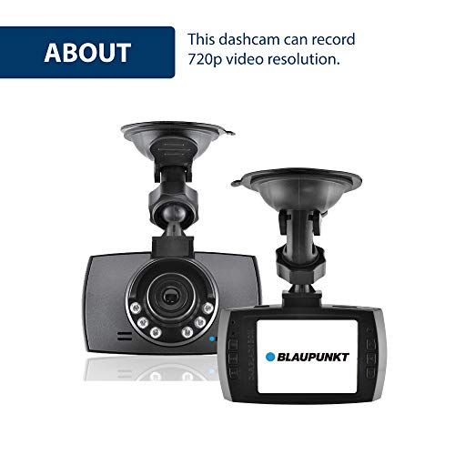 BLAUPUNKT HD Dash Cam with Night Vision 720P 4GB MicroSD Card Included (BPDV165)