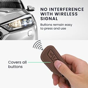 kwmobile Key Cover Compatible with VW Golf 8 - Dark Brown