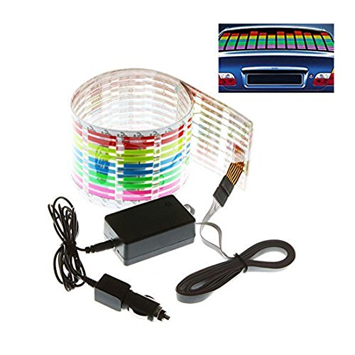 WONFAST® Sound Music Beat Activated Car Sticker Equalizer Rhythm LED Flash Light Audio Voice Rhythm Lamp (90x10cm)