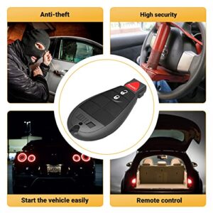 Key Fob Keyless Entry Remote Compatible with 2008-2016 Dodge Ram Truck 1500 2500 3500 Journey Challenger Grand Caravan Grand Cherokee Commander Chrysler IYZ-C01C M3N5WY783X Key Replacement