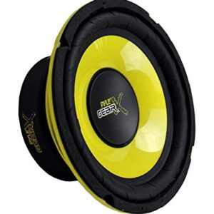 Pyle PLG64 6.5" 1200W Car Audio Mid Bass/Midrange Subwoofer Speaker Set, 2 Pair with Yellow CD P.P. Cone, 4 Ohm Impedance, and Edge Suspension