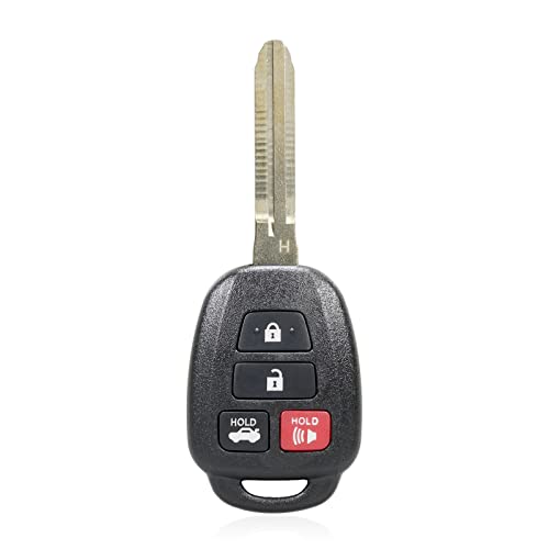 Replacement Key for 2014-2016 Toyota Camry Corolla Keyless Entry Remote Fob HYQ12BEL H Chip, New Uncut Blade; by AutoKeyMax