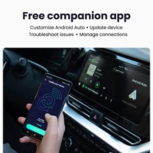 AAWireless 2022 - Wireless Android Auto Dongle - Connects Automatically to Android Auto - Easy Plug and Play Setup - Free Companion App