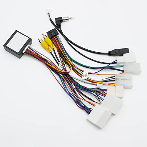 for Toyota Radio Wiring Harness Adapter - Android Car Stereo Radio Wiring Harness with CANBUS USB SWC Reversing Input