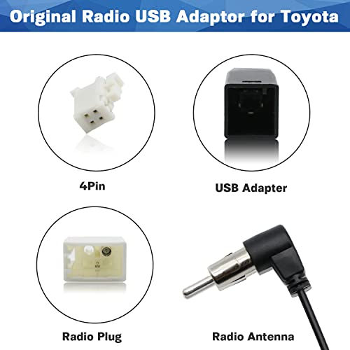 for Toyota Radio Wiring Harness Adapter - Android Car Stereo Radio Wiring Harness with CANBUS USB SWC Reversing Input