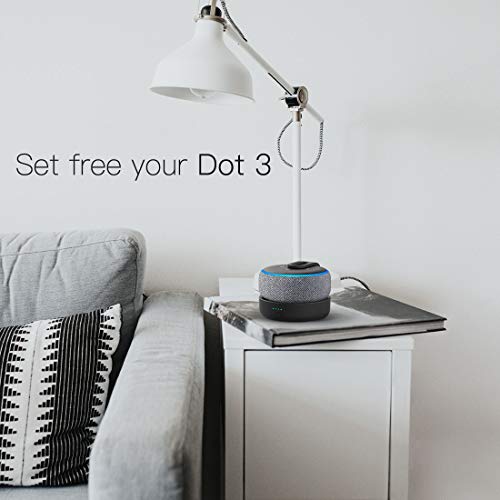 GGMM D3 Battery Base for Echo Dot 3rd Generation, Portable Echo Dot Battery Base, Dot 3 Stand Accessories Wireless, Up to 8 Hours Playtime, Black (Not Include Speaker)