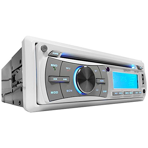 Gravity MGR-208BT 300W Single Din Marine Boat/Yatch Receiver/CD/SD/USB/Aux/AF/FM/MP3 Player - Work with Bluetooth