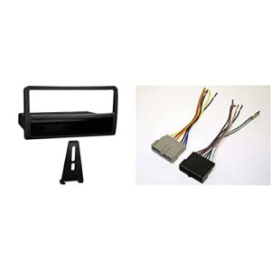 metra 99-5200 installation kit for 1999-2004 ford focus/mercury cougar vehicles (black) & scosche fd02b compatible with select 1986-97 ford power/speaker connector/wire harness