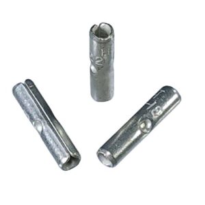 buy auto supply # bas14480 (100 count) 22-18 gauge wire seamed butt connector non-insulated uninsulated terminal usa made