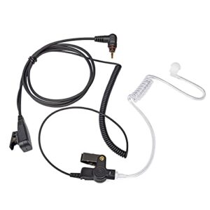 HYS 1-Wire Radio Earpiece for Motorola Single Pin SL300 SL7550 SL7580 SL7590 SL4000 SL3500e SL1K SL1M, Surveillance 2 Way Radio Earpiece with Mic/PTT, W/A Pair Medium Silicon Earmold