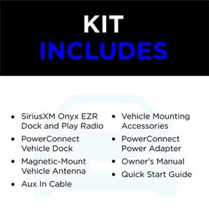 SiriusXM Onyx EZR Satellite Radio with Vehicle Kit, Easy to Install, Enjoy SiriusXM in Your Car and Beyond with This Dock and Play Radio for as Low as $5/month + $60 Service Card with Activation