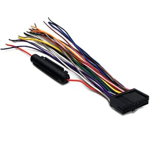 aokus car radio wire harness for dual xdvd156bt, xdvd176bt, xdvd276btcd dvd receiver