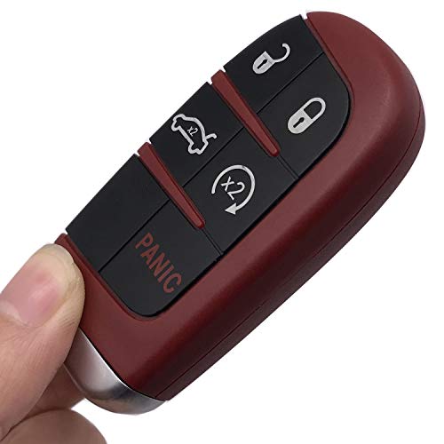 J-ACCES Key Fob Case Shell Fit for Jeep Grand Cherokee Dodge Challenger Charger Dart Durango Journey Chrysler 300