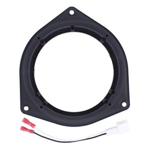 XtremeAmazing Car Stereo Door Speaker Adapter Mounting Plates 6.5 Inch Stand Ring Kit with Wiring Connector Harness Cable Plug Set of 2